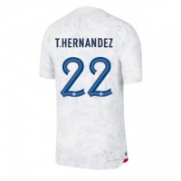 Camisa de Futebol França Theo Hernandez #22 Equipamento Secundário Mundo 2022 Manga Curta